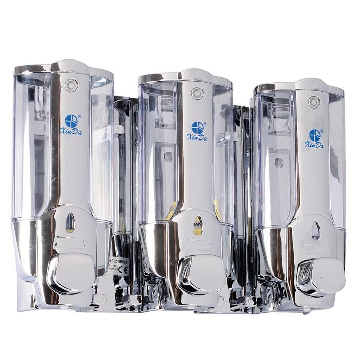 Xinda ZYQ138T Sıvı Sabun Dispenseri Plastik 380 Ml 3 Lü Krom