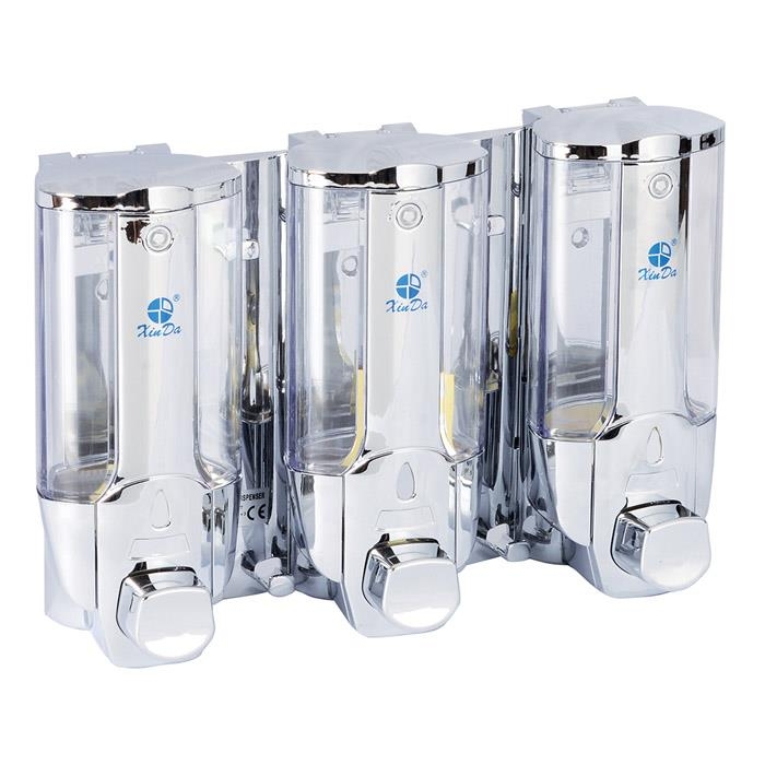 Xinda ZYQ138T Sıvı Sabun Dispenseri Plastik 380 Ml 3 Lü Silver